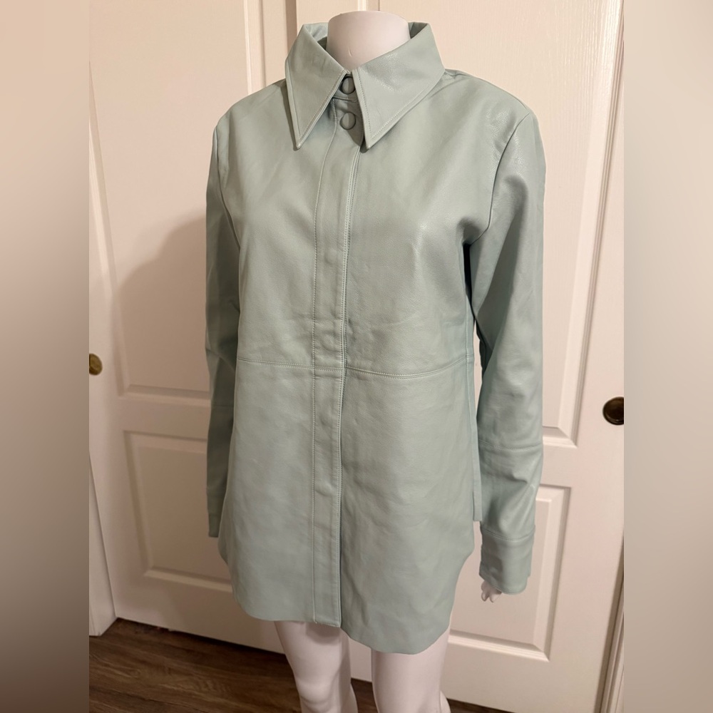 Dolce Cabo Light Mint Leather Jacket for Women